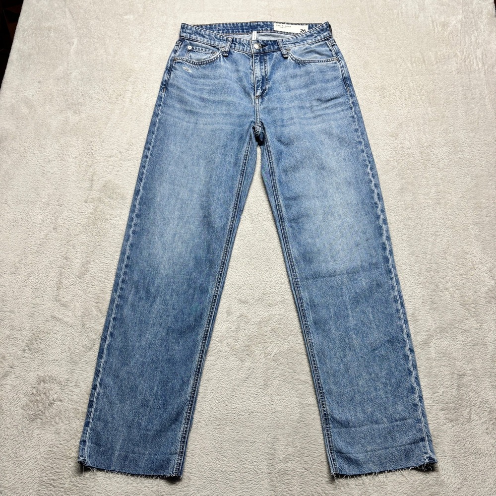 Rag &‎ Bone Dre Low-Rise Baggy Boyfriend Jeans Blue Womens 26 x 30